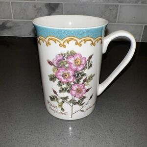 Kent Pottery rosa pimpindelli floral botanical tea coffee